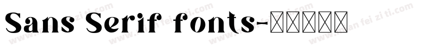 Sans Serif fonts字体转换